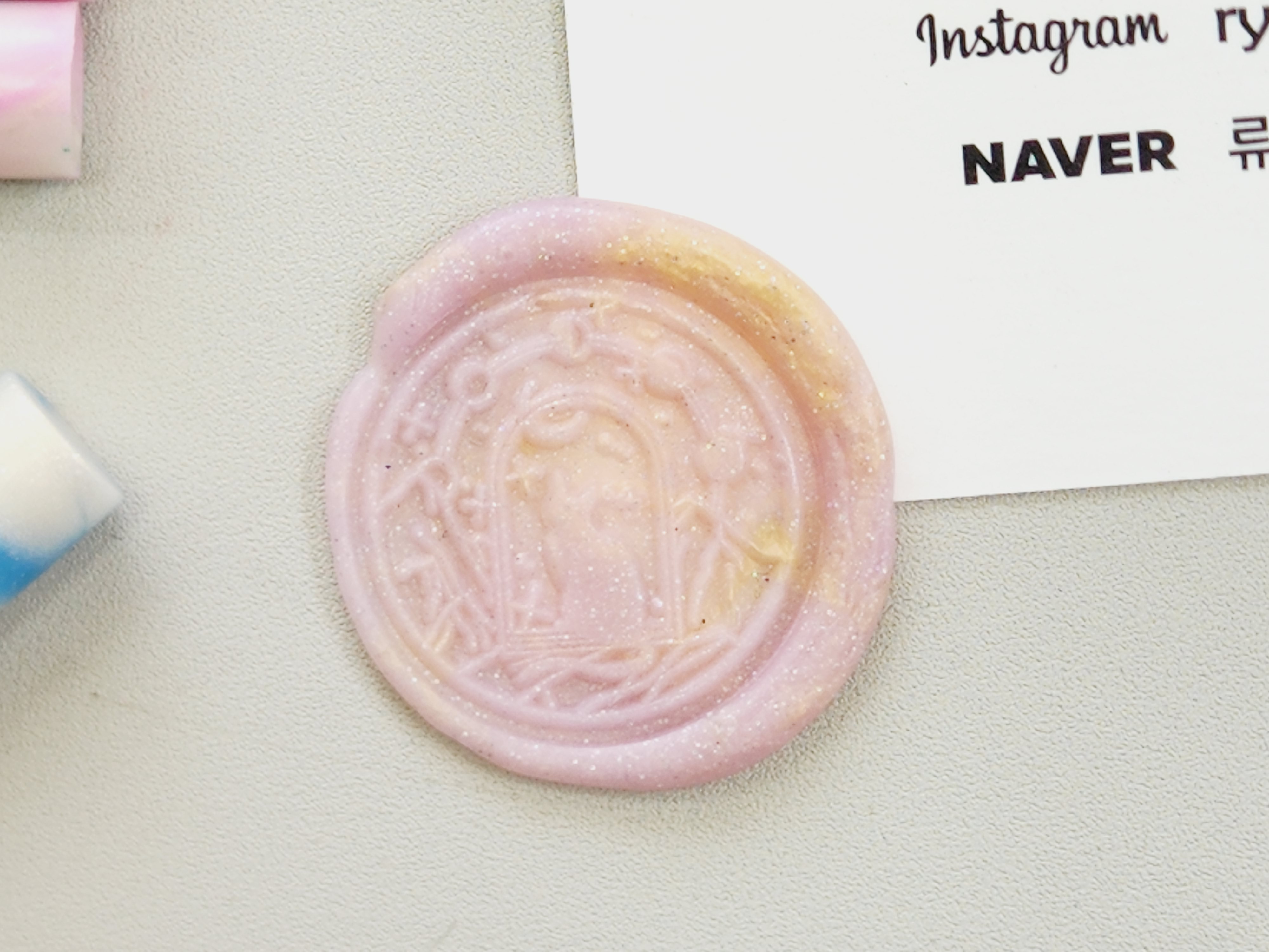 Artistic sealing wax sticker (pink)